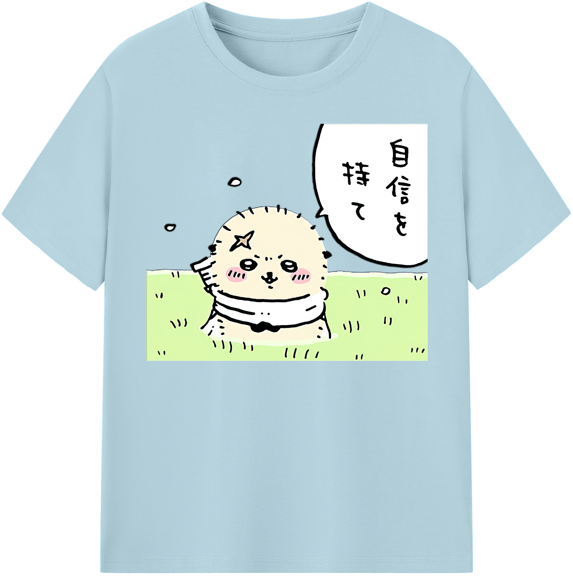 （画像用） ちいかわ ラッコ Chii-kawa Sea otter 綿100％半袖Tシャツ（フロントプリント）